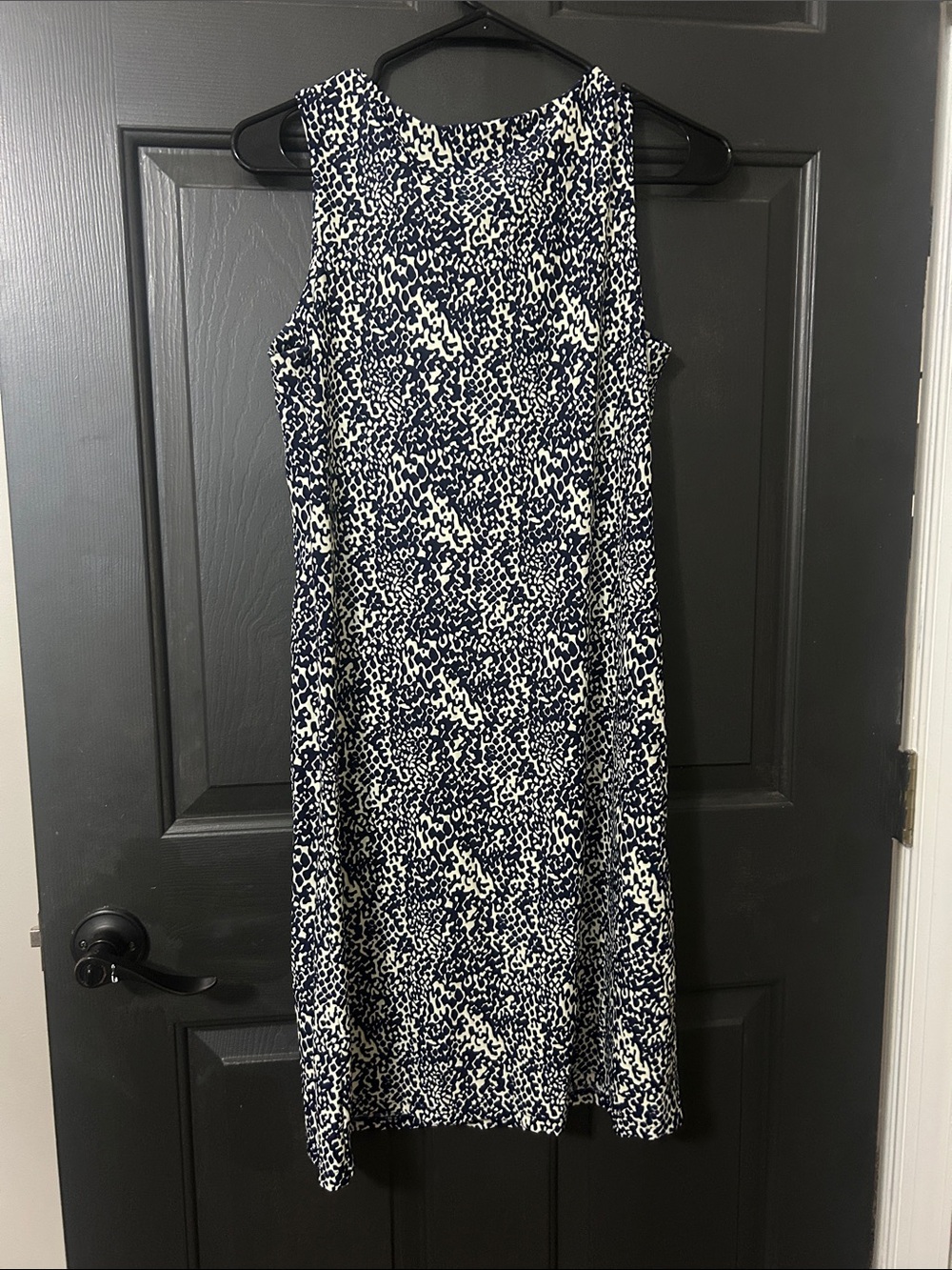 Jude Connally Navy and White Printed Sleeveless Midi Dress - Picture 3 of 3